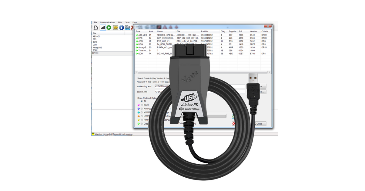 Renolink V1.99– Programmateur ECU V1.94/V1.87, Câble De Diagnostic OBD2 An2131qc An2136sc Diagys Complets 1